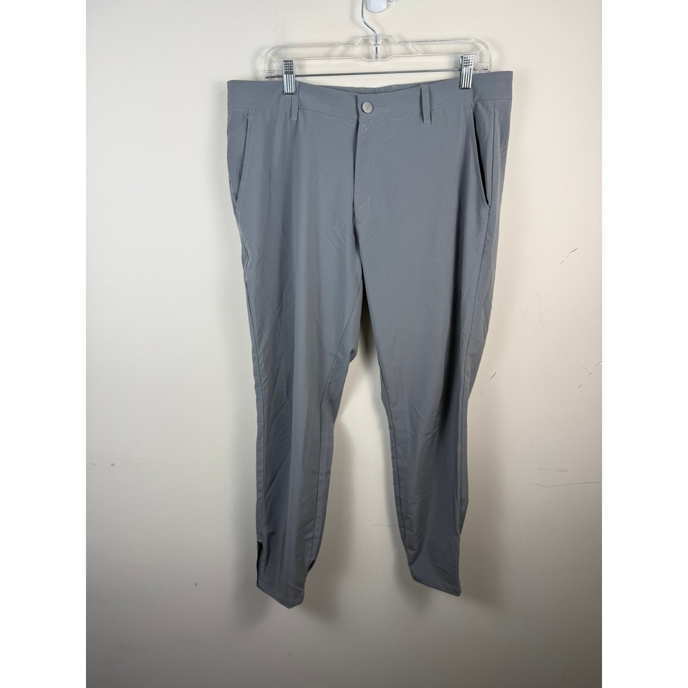 Primo Golf Jogger Pants Mens 35 Regular Gray Ankle Zip Tapered Athletic Trousers
